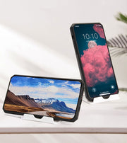 スマホスタンド スマホホルダー スマホ置き スマートフォン 折り畳み コンパクト 縦置き 横置き 角度調節可能 シンプル 滑り止め 携帯 持ち歩き 動画鑑賞