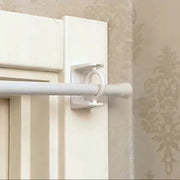 ポールホルダー 5ペア 粘着フック 壁掛けフック カフェカーテン のれん タオルバー 突っ張り棒 360度回転 ロッドブラケット 棒受け キッチン お風呂 浴室 洗面所 玄関 リビング 引っ掛け 小物収納 簡単 便利