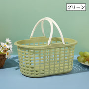 お風呂バスケット かご カゴ 収納用品 収納ボックス 小物入れ 持ち手付き 水切り穴付き 穴付き 持ち運び 便利 お洒落 可愛い シンプル 通気性 衛生的 お風呂 脱衣所 バスルーム 浴室 キッチン リビング 整理 ジム 温泉 海 海水浴 プール