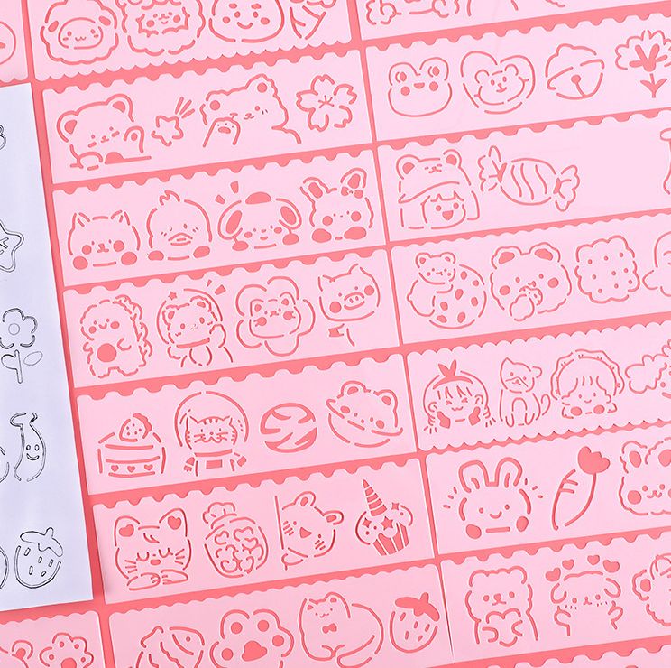 ステンシルシート お絵描き プレート ４枚セット 知育玩具 デザイン 商品画像3