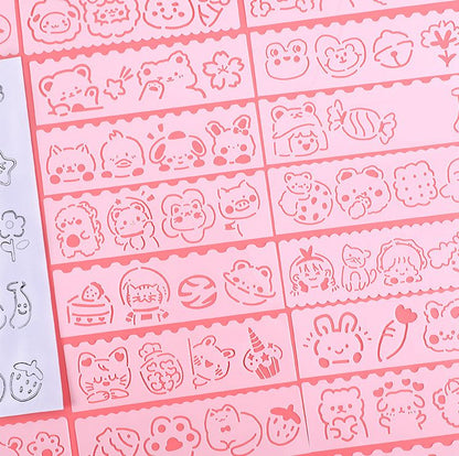 ステンシルシート お絵描き プレート ４枚セット 知育玩具 デザイン 商品画像3