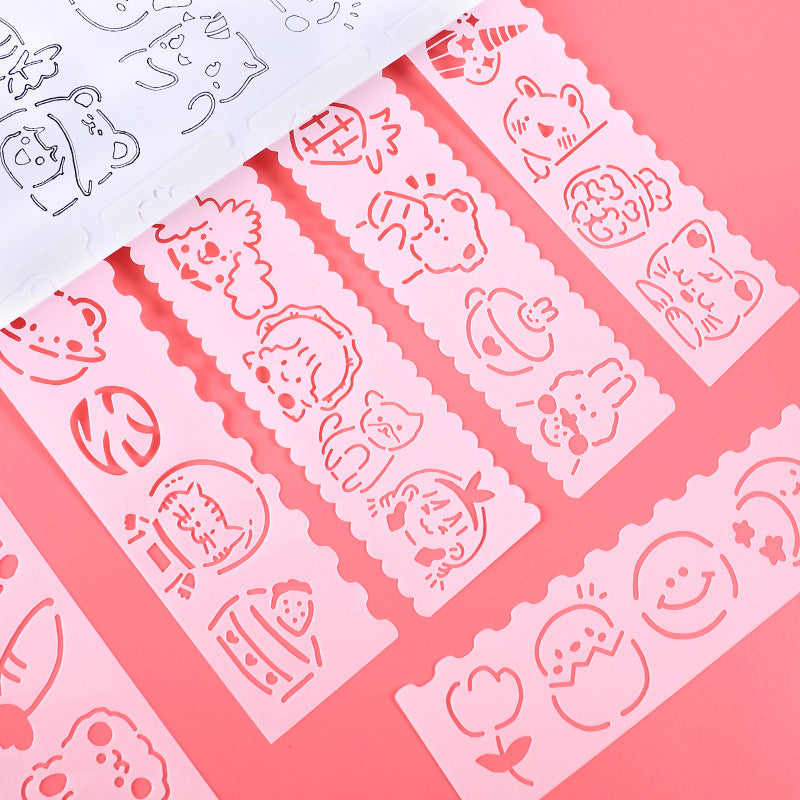ステンシルシート お絵描き プレート ４枚セット 知育玩具 デザイン 商品画像4