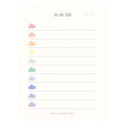 メモ帳 TO DO リスト todolist 50枚 文房具 雲 イラスト パステル タスク管理 スケジュール管理 10行 かわいい