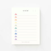 メモ帳 TO DO リスト todolist 50枚 文房具 雲 イラスト パステル タスク管理 スケジュール管理 10行 かわいい