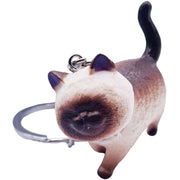 キーホルダー キーリング バッグチャーム ねこモチーフ キーチャーム CAT 和猫 洋猫 三毛 ハチワレ シャム トラネコ ブチ 白 黒 可愛い 雑貨 小物