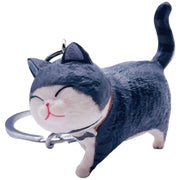 キーホルダー キーリング バッグチャーム ねこモチーフ キーチャーム CAT 和猫 洋猫 三毛 ハチワレ シャム トラネコ ブチ 白 黒 可愛い 雑貨 小物