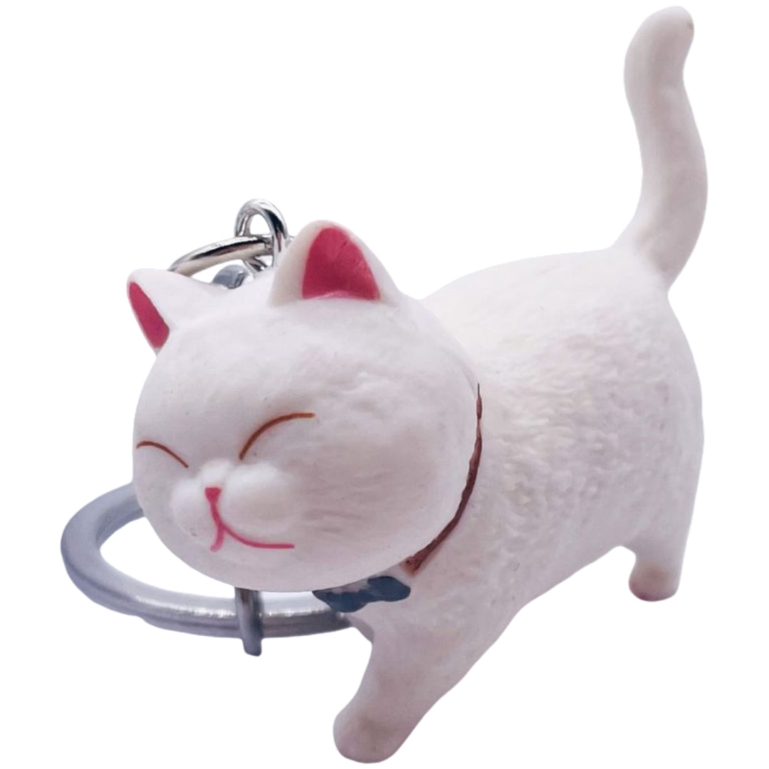 キーホルダー キーリング バッグチャーム ねこモチーフ キーチャーム CAT 和猫 洋猫 三毛 ハチワレ シャム トラネコ ブチ 白 黒 可愛い 雑貨 小物