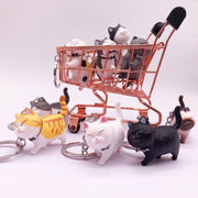 キーホルダー キーリング バッグチャーム ねこモチーフ キーチャーム CAT 和猫 洋猫 三毛 ハチワレ シャム トラネコ ブチ 白 黒 可愛い 雑貨 小物