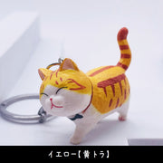 キーホルダー キーリング バッグチャーム ねこモチーフ キーチャーム CAT 和猫 洋猫 三毛 ハチワレ シャム トラネコ ブチ 白 黒 可愛い 雑貨 小物