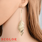 ピアス リーフ 葉っぱ フックピアス ロングピアス 3連 揺れる ゴールドカラー シルバーカラー 2.3cm×10.5cm おしゃれ アクセサリー