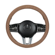 ハンドルカバー ステアリングカバー O型 カーハンドル用 車用 車用品 内装 カーアクセサリー 綿麻 カジュアル シンプル お洒落