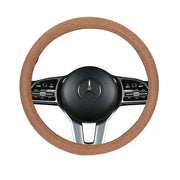 ハンドルカバー ステアリングカバー O型 カーハンドル用 車用 車用品 内装 カーアクセサリー 綿麻 カジュアル シンプル お洒落