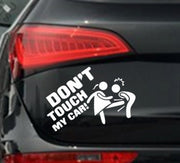 カーステッカー 車用ステッカー 車用シール カー用品 デコパーツ ボディステッカー 英字 Don't Touch My Car ピクトグラム 面白
