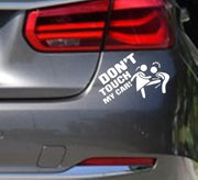 カーステッカー 車用ステッカー 車用シール カー用品 デコパーツ ボディステッカー 英字 Don't Touch My Car ピクトグラム 面白