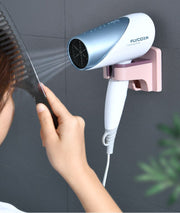 ヘアドライヤー ホルダー ドライヤー収納 バス用品 ラック 壁掛け バスルーム 洗面所 ドライヤースタンド フック付き コンパクト