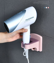 ヘアドライヤー ホルダー ドライヤー収納 バス用品 ラック 壁掛け バスルーム 洗面所 ドライヤースタンド フック付き コンパクト
