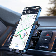 スマホホルダー 車載用 カー用品 送風口タイプ 吹き出し口 クリップ式 エアコン 取り付け簡単 装着簡単 シンプル コンパクト カーアクセサリー 車用品 自動車 便利グッズ 黒 赤 シルバーカラー 銀色