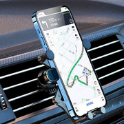 スマホホルダー 車載用 カー用品 送風口タイプ 吹き出し口 クリップ式 エアコン 取り付け簡単 装着簡単 シンプル コンパクト カーアクセサリー 車用品 自動車 便利グッズ 黒 赤 シルバーカラー 銀色