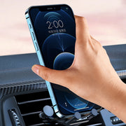 スマホホルダー 車載用 カー用品 送風口タイプ 吹き出し口 クリップ式 エアコン 取り付け簡単 装着簡単 シンプル コンパクト カーアクセサリー 車用品 自動車 便利グッズ 黒 赤 シルバーカラー 銀色