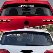 カーステッカー ボディステッカー 車用ステッカー シール Wi-Fiマーク アンテナ 電波 充電中 100% 面白い 個性的 可愛い デカール 装飾 デコレーション 外装 車用品 カー用品