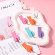 粘着フック 単品 1個 ウォールフック 猫 ネコ ねこ キャット しっぽ 壁掛けフック 壁掛け収納 省スペース おしゃれ かわいい 鍵 帽子 小物 玄関 リビング 片付け 整理 日用品雑貨