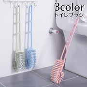 トイレブラシ トイレクリーナー 柄付き 吊り下げ収納 フチ裏 便器掃除 便利 シンプル 可愛い 洗いやすい トイレ用品 掃除グッズ 清掃道具 ピンク 緑 青 日用品 生活雑貨