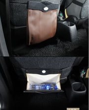 車用ゴミ箱 バッグ 収納 引っ掛け フック コンパクト 省スペース 車載 ゴミ袋 LEDライト付き センサーライト 防水 おしゃれ シートバック 助手席 後部座席 小物入れ 折り畳み 吊り下げ マルチケース 黒 赤 カー用品 リチウム
