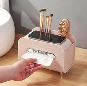 ティッシュケース ティッシュボックス 小物入れ リモコンラック 卓上 化粧品収納 スマホスタンド 引き出し 多機能 大容量 防水