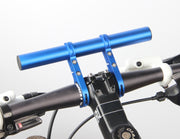 自転車ハンドルバー 延長バー ブラケット エクステンダー 延長ブラケット 自転車ホルダー スマホ取り付け ライト取り付け 軽量 拡張 アルミ エクステンションマウント 自転車アクセサリー ハンドル延長バー マウンテンバイク サイクリング ブラック レッド ブルー 黒 赤 青 シンプル カンタン取り付け