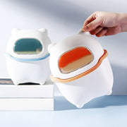 ゴミ箱 ダストボックス 耳付き 足付き インテリア小物 ミニ デスクトップ 窓付き 丸み 丸い アニマル かわいい おしゃれ