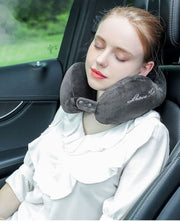 ネックピロー 首枕 旅行用品 健康用品 枕 安眠 昼寝 持ち運び可能 ポータブル 携帯用 飛行機 新幹線 旅行 移動 オフィス シンプル 無地 紺 ピンク 黒