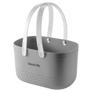 お風呂バスケット かご カゴ 収納用品 収納ボックス 整理用品 小物入れ 持ち運び  ジム 温泉 サウナ バスケット シンプル 通気性 スクエア 脱衣所 バスルーム 浴室 キッチン リビング 整理 持ち手付き 水切り穴付き 便利 おしゃれ かわいい