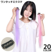 エクステ エクステンション レディース ポイントウィッグ つけ毛 ロング ストレート 襟足 メッシュ ワンタッチ 取り付け簡単