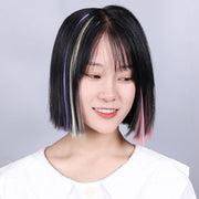 エクステ エクステンション レディース ポイントウィッグ つけ毛 ロング ストレート 襟足 メッシュ ワンタッチ 取り付け簡単