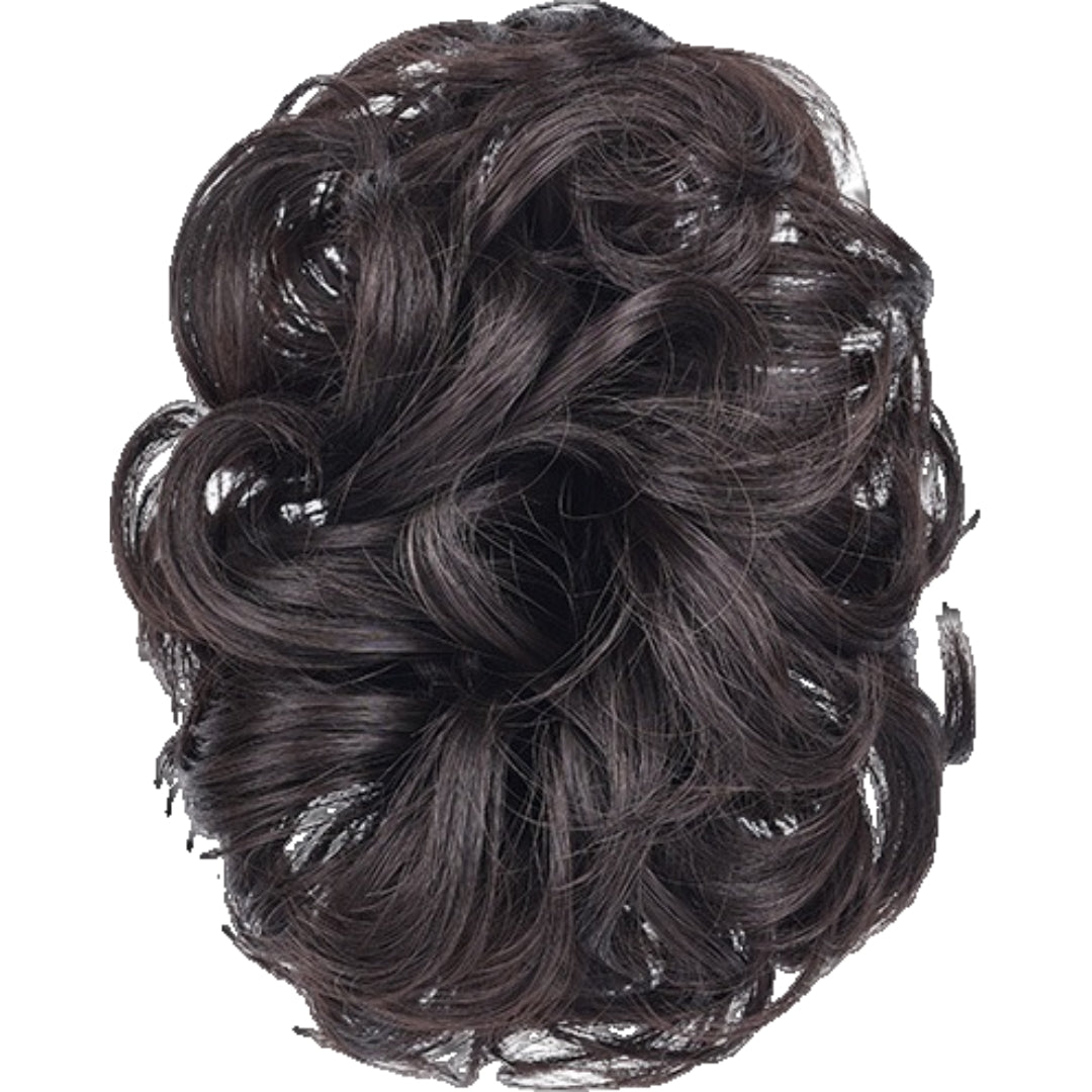 お団子ウィッグ ポイントウィッグ ヘアクリップ バンスクリップ 部分かつら つけ毛 ブラックブラウン バリエーション画像