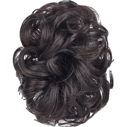 お団子ウィッグ ポイントウィッグ ヘアクリップ バンスクリップ 部分かつら つけ毛 ブラックブラウン バリエーション画像
