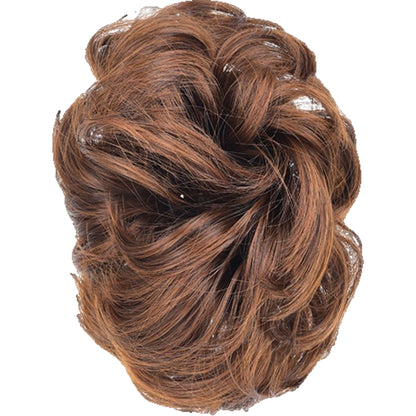お団子ウィッグ ポイントウィッグ ヘアクリップ バンスクリップ 部分かつら つけ毛 ライトブラウン バリエーション画像