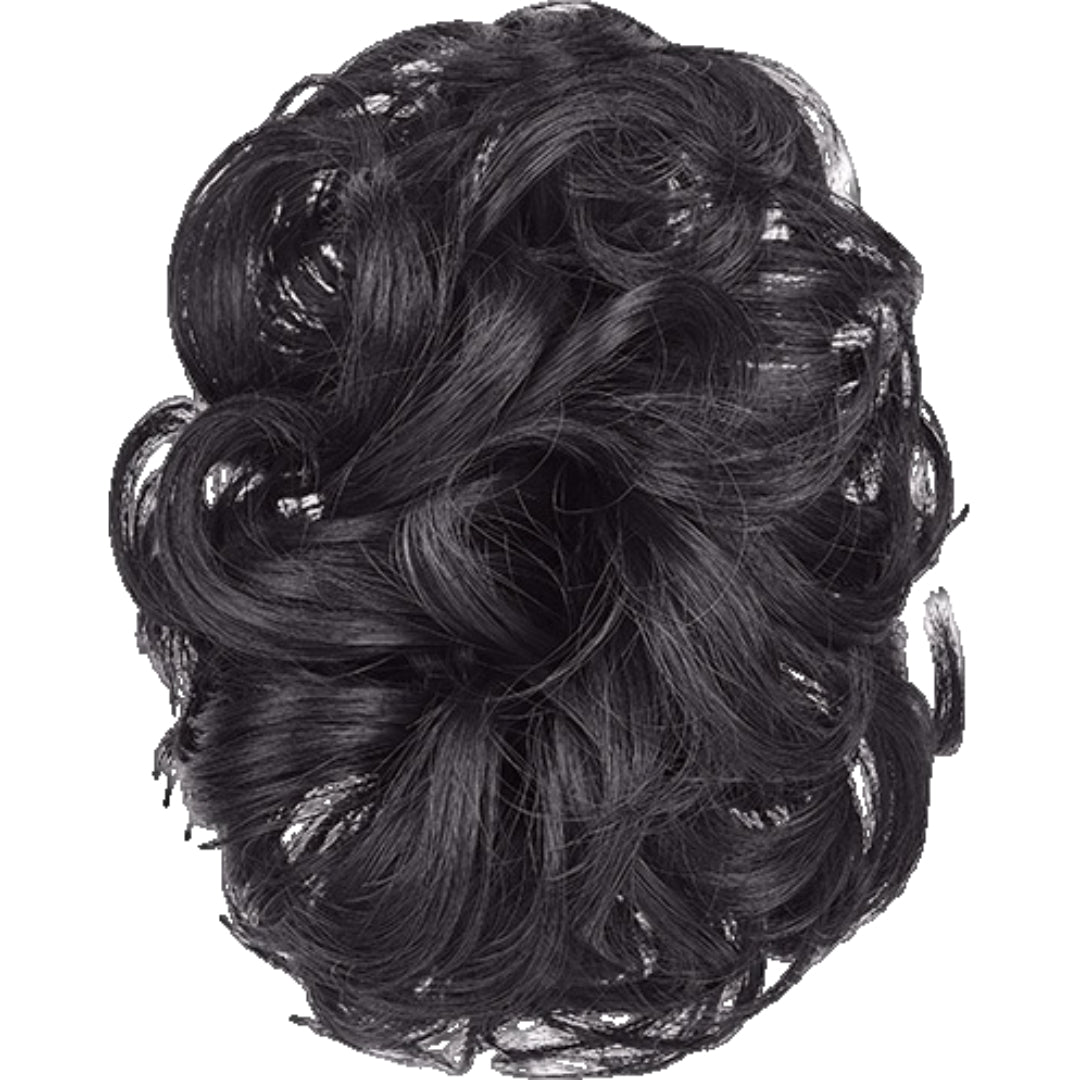 お団子ウィッグ ポイントウィッグ ヘアクリップ バンスクリップ 部分かつら つけ毛 ナチュラルブラック バリエーション画像