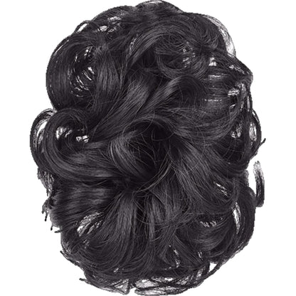 お団子ウィッグ ポイントウィッグ ヘアクリップ バンスクリップ 部分かつら つけ毛 ナチュラルブラック バリエーション画像
