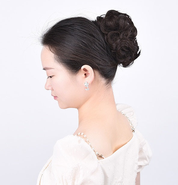 お団子ウィッグ ポイントウィッグ ヘアクリップ バンスクリップ 部分かつら つけ毛 商品画像4