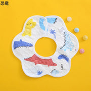 よだれかけ スタイ ビブ ベビー 赤ちゃん ドーナツ型 360度 スナップボタン 出産祝い かわいい おしゃれ プレゼント 恐竜 動物 イチゴ デザイン豊富