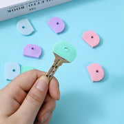 シリコンキーカバー 同色8個セット キーキャップ キーヘッド シリコーン 通し穴付き キーナンバーの覗き見防止 防犯対策 保護