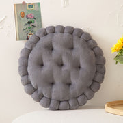 座布団 クッション 丸型 サークル 円形 フラワー 花 ラウンド チェアクッション フロアクッション 厚手 42×42 ふんわり ふわふわ 起毛 インテリア雑貨 単色 無地 かわいい 椅子用 もこもこ シンプル おしゃれ ピンク 灰 紫 青 茶 黄 赤
