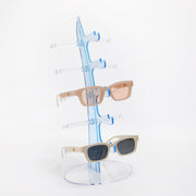 メガネスタンド メガネ置き サングラススタンド 卓上 スタンド ホルダー ディスプレイ 販売 5本用 眼鏡置き ディスプレー コレクション ホルダー インテリア 眼鏡収納 サングラス 老眼鏡 整理 クリアカラー シンプル 透明 クリア ブラック 黒 ピンク インテリア