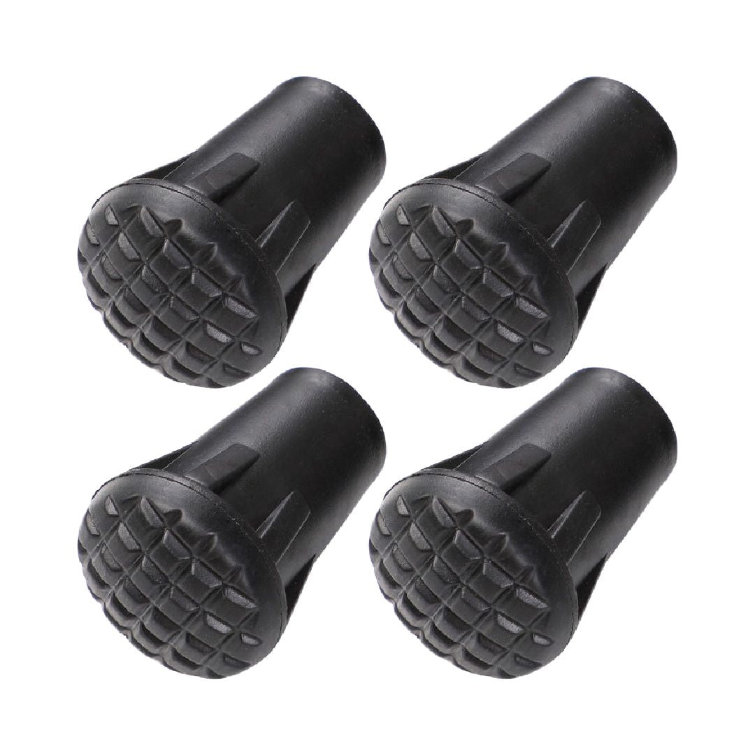 トレッキングポール用キャップ 4個セット 先端 登山 ハイキング 杖 ウォーキング 登山杖 交換用 ストック 替え 消耗品 アウトドア用品 石突 予備パーツ 便利グッズ 滑り止め トレッキング 黒