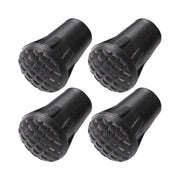 トレッキングポール用キャップ 4個セット 先端 登山 ハイキング 杖 ウォーキング 登山杖 交換用 ストック 替え 消耗品 アウトドア用品 石突 予備パーツ 便利グッズ 滑り止め トレッキング 黒