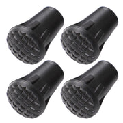 トレッキングポール用キャップ 4個セット 先端 登山 ハイキング 杖 ウォーキング 登山杖 交換用 ストック 替え 消耗品 アウトドア用品 石突 予備パーツ 便利グッズ 滑り止め トレッキング 黒