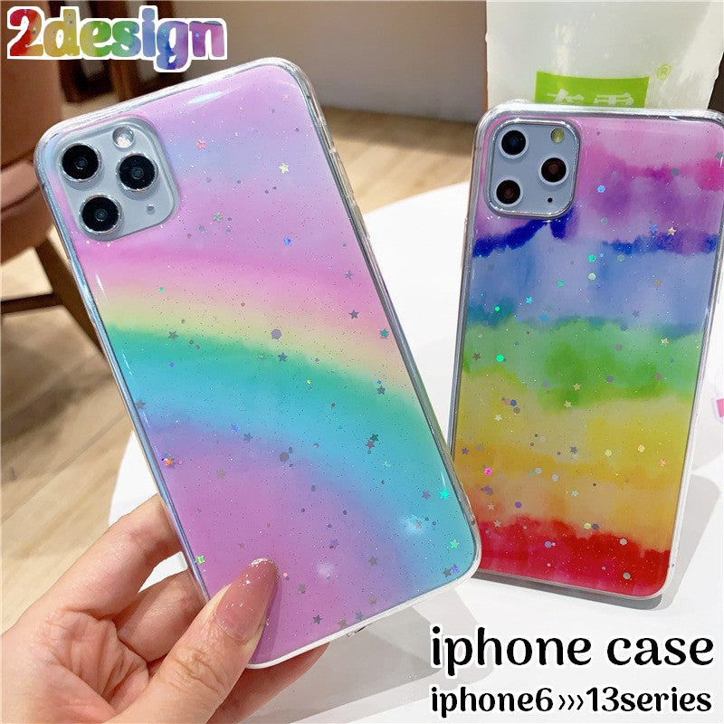 iPhoneケース スマホケース スマホカバー レディース 耐衝撃 TPU ソフト 背面保護 傷防止 可愛い キラキラ カラフル 軽量 ラメ レインボー かわいい おしゃれ 12 11 ProMax Pro mini X XS XR MAX 7 8 SE2 plus 6 6s アイフォンケース スマートフォンケース ギフト 贈り物 大人 子供 女性 女の子 彼女 妻 母の日