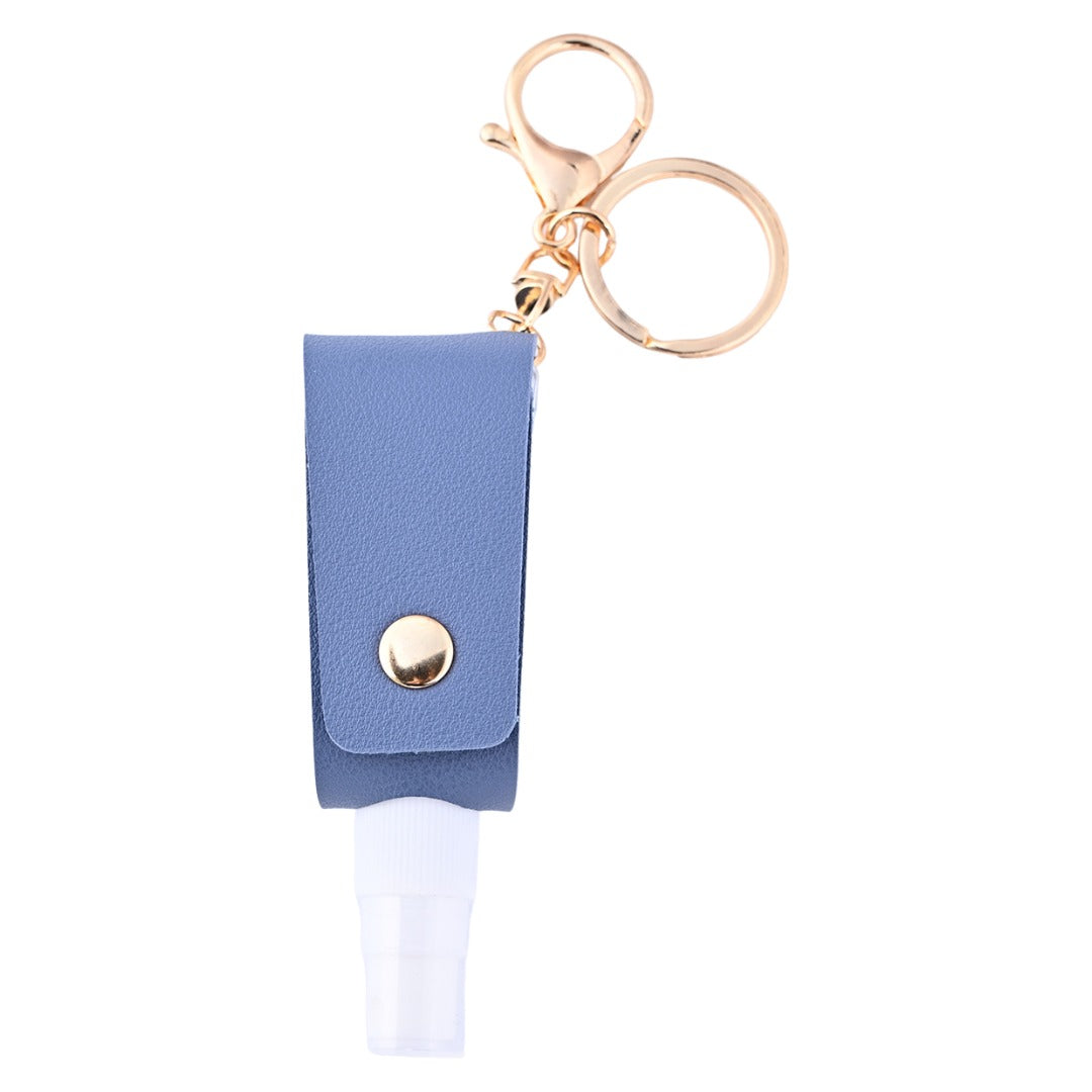 アトマイザー スプレーボトル 単品 1個 T型 カラビナ付き キーホルダー キーリング レザー調 詰め替え容器 霧吹き ハンディ 消毒 香水瓶 ポータブル 携帯用 持ち歩き 便利 可愛い おしゃれ お出掛け 旅行 スプレー容器 詰め替えボトル