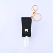 アトマイザー スプレーボトル 単品 1個 T型 カラビナ付き キーホルダー キーリング レザー調 詰め替え容器 霧吹き ハンディ 消毒 香水瓶 ポータブル 携帯用 持ち歩き 便利 可愛い おしゃれ お出掛け 旅行 スプレー容器 詰め替えボトル